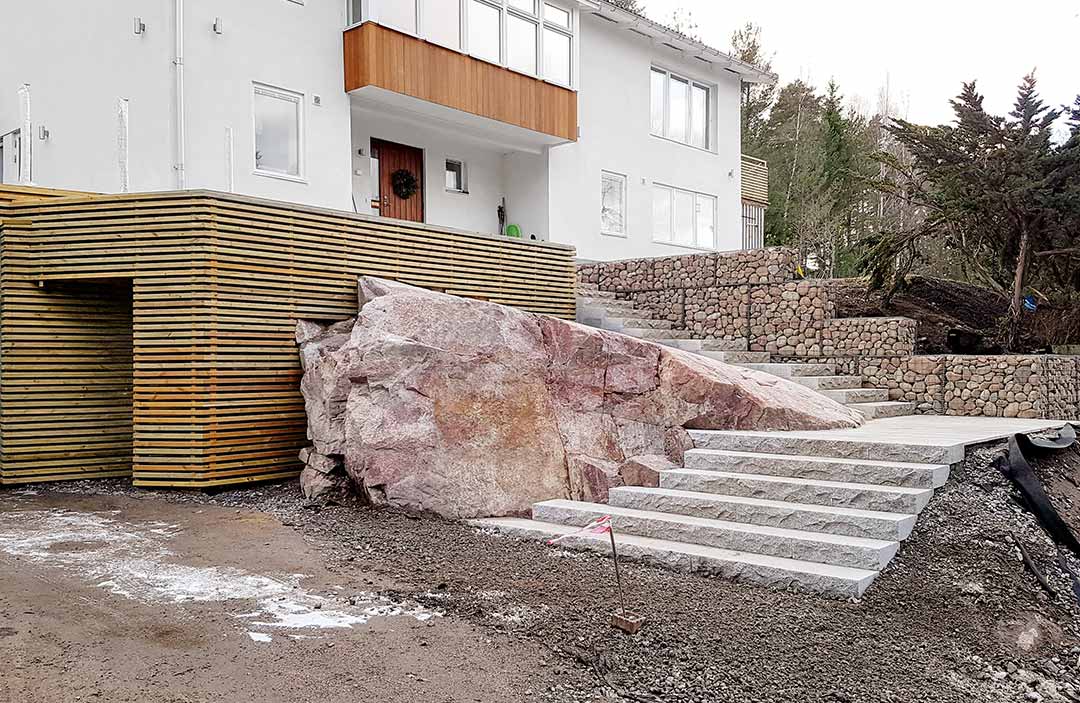 Stensättning av trappor